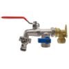 15mm Brass Wall Flange Kit with Double Tap