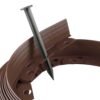 Lawn border set, easy border 60mm brown 10m with pegs – plastic lawn edging border uk roll borders free shipping 15