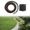 Lawn border set, easy border 60mm brown 10m with pegs – plastic lawn edging border uk roll borders free shipping 10
