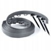 Lawn border set, easy border 40mm grey 10m with pegs – plastic lawn edging border uk roll borders free shipping 1