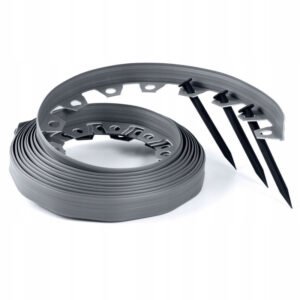 Lawn Border Set, Easy Border 40mm Gray 10m with Pegs New Arrivals Free Shipping