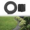 Lawn border set, easy border 40mm grey 10m with pegs – plastic lawn edging border uk roll borders free shipping 4
