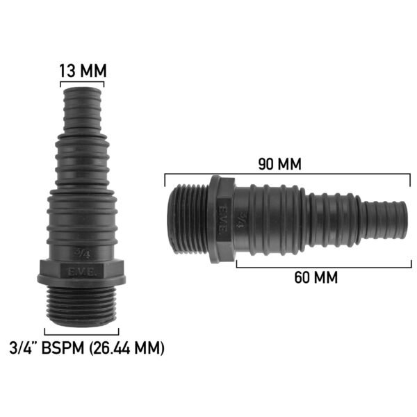 IBC 2” S60X6 Cap with Large Plastic Valve and Pond Connector