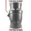 PP 3" BSPF Stopcock with Stainless Steel Ball Valve and