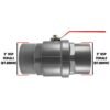 PP 3" BSPF Stopcock with Stainless Steel Ball Valve and