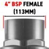 PP 4" BSPF Stopcock with Stainless Steel Ball Valve and