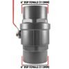 PP 4" BSPF Stopcock with Stainless Steel Ball Valve and