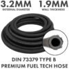 Rubber reinforced with a heat resistant textile braid 3mm – heavy duty pipe & hose fitting uk hose free shipping 1