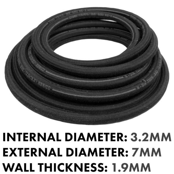 Rubber reinforced with a heat resistant textile braid 3mm – heavy duty pipe & hose fitting uk hose free shipping 2