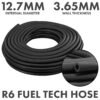 Rubber 12.7mm Braided Fuel, Oil Hose SAE J30 R6 Hose Free Shipping 33