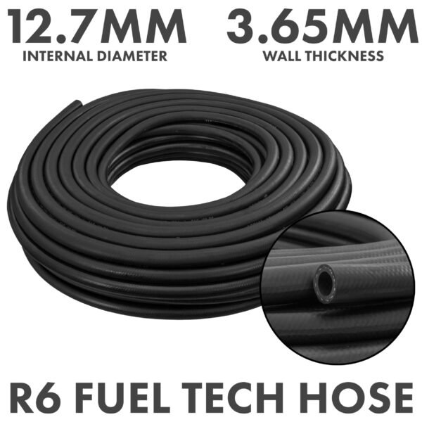 Rubber 12.7mm Braided Fuel, Oil Hose SAE J30 R6 Hose Free Shipping 7