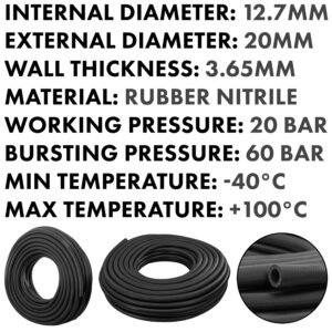 Rubber 12.7mm Braided Fuel, Oil Hose SAE J30 R6 Hose Free Shipping