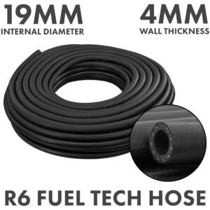 Rubber 19mm Braided Fuel, Oil Hose SAE J30 R6 Hose Free Shipping