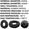 Rubber 22mm braided fuel, oil hose sae j30 r6, 50m – heavy duty pipe & hose fitting uk hose free shipping 2