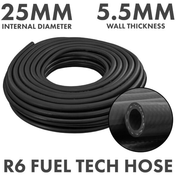 Rubber 25mm Braided Fuel, Oil Hose SAE J30 R6 Hose Free Shipping 7