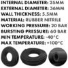 Rubber 25mm Braided Fuel, Oil Hose SAE J30 R6 Hose Free Shipping 27