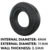 Rubber 4mm braided fuel, oil hose sae j30 r6 – heavy duty pipe & hose fitting uk hose free shipping 3