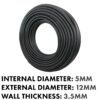 Rubber 5mm braided fuel, oil hose sae j30 r6, 50m – heavy duty pipe & hose fitting uk hose free shipping 3