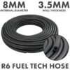 Rubber 8mm braided fuel, oil hose sae j30 r6, 50m – heavy duty pipe & hose fitting uk hose free shipping 1