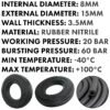 Rubber 8mm braided fuel, oil hose sae j30 r6, 50m – heavy duty pipe & hose fitting uk hose free shipping 2