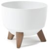 Roma bowl pot with legs, insert and hole with plug 290mm – roma decorative garden plant pot uk flower pots & planters free shipping