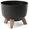 Roma bowl pot with legs, insert and hole with plug 330mm – home diy accessory uk pots free shipping