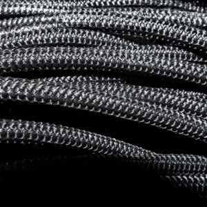 Black/Silver L-Grade Tarpaulin with 10m of 6mm Bungee Rope