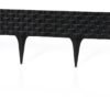 Lawn edging, plastic palisade rattan effect, 2. 4m, black