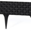 Lawn edging, plastic palisade rattan effect, 2. 4m, black