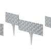 Lawn edging, plastic palisade rattan effect, 2. 4m, black
