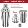 Cocktail Set 15pc Vinsani – Premium Barware Kit 1010052 Home & Garden Free Shipping 29