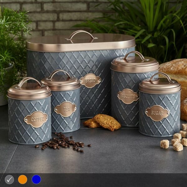 Kitchen Canister Set – 5-Piece Airtight Storage Containers Home & Garden Free Shipping 9