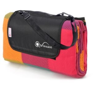 Picnic Blanket Folding Sandproof Backing Waterproof 200x180cm Lifestyle & Decor Free Shipping