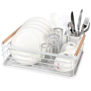 Dish Rack Vinsani Deluxe Stainless Steel Kitchen Organizer Description Keep your kitchen organized and clean with the Vinsani Deluxe Dish Rack. Designed for everyday use, this stainless steel rack provides ample space for plates, bowls, cups, and utensils—promoting air-drying and reducing countertop clutter. – Material: Durable stainless steel resists rust and cleans easily – Layout: Dedicated slots for plates, bowls, cups, and utensils for organized drying – Drip management: Removable drip tray captures water and protects countertops – Stability: Anti-slip feet keep the rack steady on smooth surfaces – Fit: Compact footprint suits most counters and sinks; check listing for exact dimensions – Care: Easy to assemble and quick to wipe down for daily use Home & Garden Free Shipping