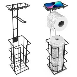 Toilet Paper Holder with Storage – Metal Wall Mount by Vinsani Vinsani Metal Toilet Roll Holder & Storage combines durable metal construction with practical bathroom organization. The wall-mounted design keeps toilet paper within easy reach and adds built-in storage for an extra roll and small essentials, helping keep your bathroom tidy. Benefits – Keeps spare rolls neatly stored and accessible – Space-saving wall-mount design reduces clutter in small bathrooms – Durable metal construction with protective coating for long-lasting use – Easy to clean and maintain – Suitable for homes, apartments, caregiving spaces, and busy households Key features – Material: metal with protective coating – Finish: durable, low-maintenance – Mounting: wall-mounted – Compatibility: fits standard toilet paper sizes Home & Garden Free Shipping