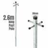 Clothes Pole Long-Lasting Galvanised Heavy-Duty Outdoor Laundry Rod Description: Reliable, heavy-duty clothes pole designed for everyday laundry tasks. Built from galvanised steel with a durable zinc coating, it resists rust and weather-related wear, making it suitable for indoor use or sheltered outdoor spaces. Ideal for busy households, DIYers, and families seeking a practical, long-lasting laundry solution. Key benefits: - Durable galvanised steel construction resists rust and corrosion for years of service. - Heavy-duty design supports regular laundry loads with ease. - Zinc-coated finish provides weather resistance in indoor or sheltered outdoor use. - Easy to install with standard mounting methods and simple maintenance. - Clean, unobtrusive look that fits a range of spaces from utility rooms to porches. Key specifications: - Material: Galvanised steel - Finish: Zinc galvanised coating - Use: Indoor and sheltered outdoor drying