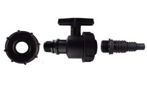 IBC 2” S60X6 Cap with Large Plastic Valve and Pond Connector