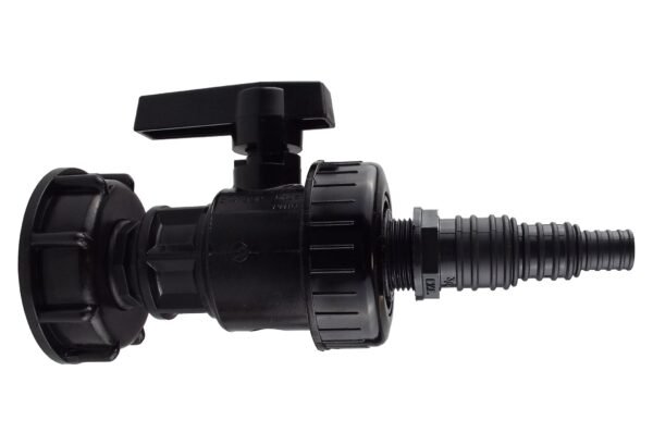IBC 2” S60X6 Cap with Large Plastic Valve and Pond Connector