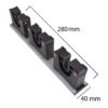 Wall mount tool holder rail - gripper design (3 handles) – home diy accessory uk