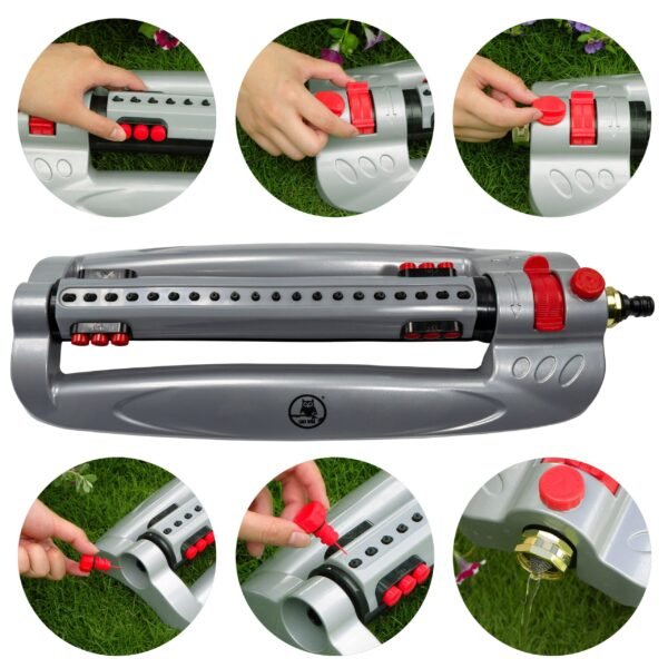 Bar metal turbo oscillating sprinkler – oscillating lawn sprinkler for garden uk lawn sprinklers free shipping 3