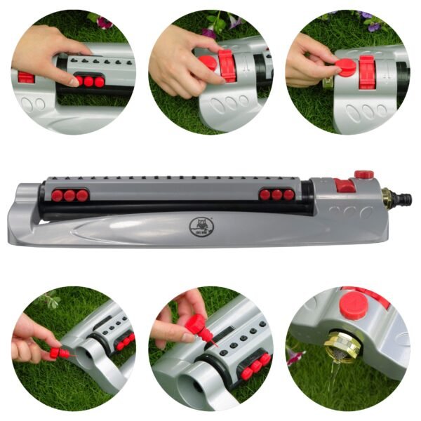 Bar metal turbo oscillating sprinkler – oscillating lawn sprinkler for garden uk lawn sprinklers free shipping 5