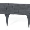 Lawn edging, plastic palisade slate effect, 2. 38m, gray – plastic lawn edging border uk