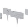 Lawn edging, plastic palisade slate effect, 2. 38m, gray – plastic lawn edging border uk