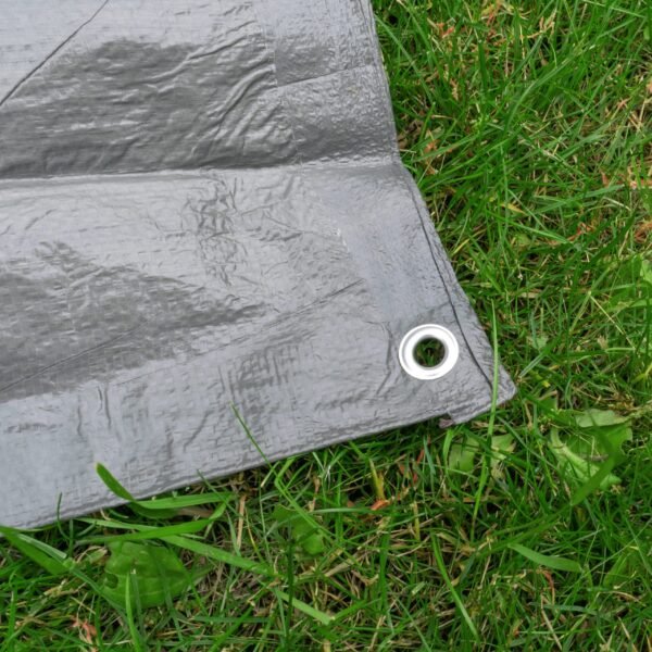 Grey S-Grade Tarpaulin with 20 x 4" Bungee Balls (White)