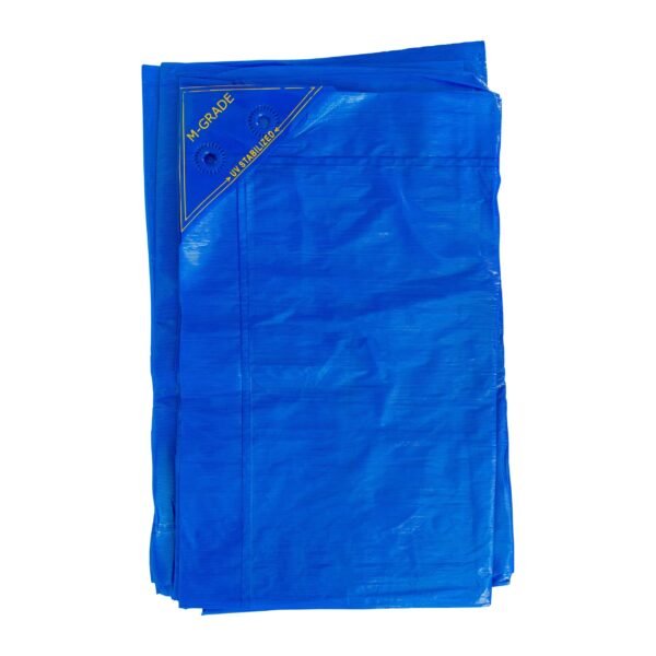 Blue medium duty tarpaulin 4m x 5m 100g/sqm free shipping 5