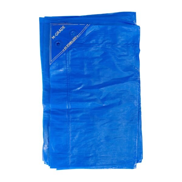 Blue medium duty tarpaulin 4m x 5m 100g/sqm free shipping 6