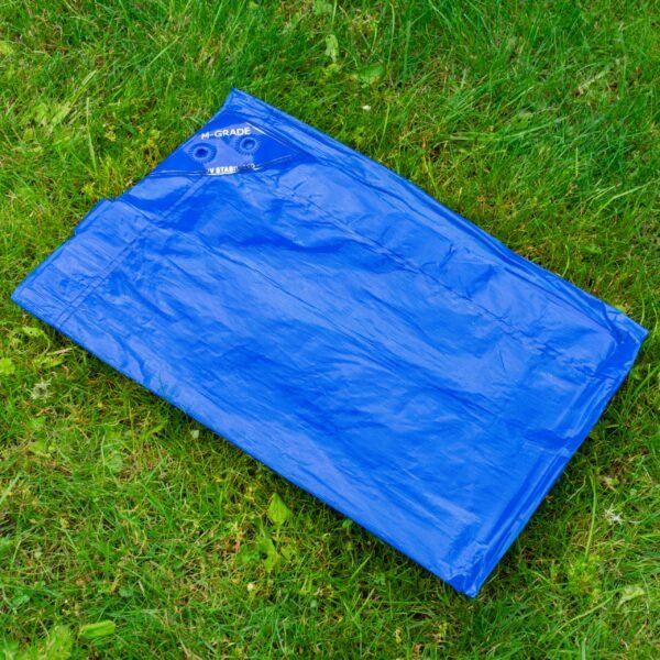 Blue medium duty tarpaulin 3m x 4m 100g/sqm free shipping 3
