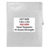 Clear 1. 5m x 2m waterproof tarpaulin 100gsm – heavy duty m-grade cover for garden, camping & construction new arrivals free shipping 23