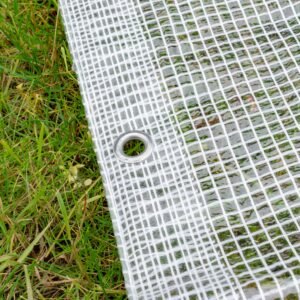 Clear M-Grade Tarpaulin with 10 x 6" Bungee Balls (Black)