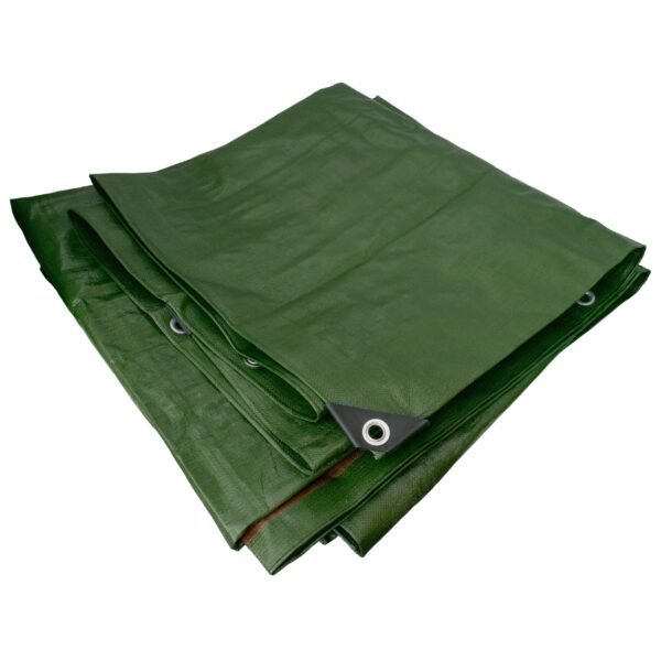 Green/Brown L-Grade Tarpaulin 8m x 10m